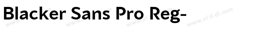 Blacker Sans Pro Reg字体转换
